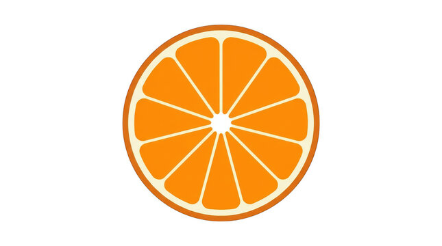 Fresh orange fruit slice isolated on transparent background