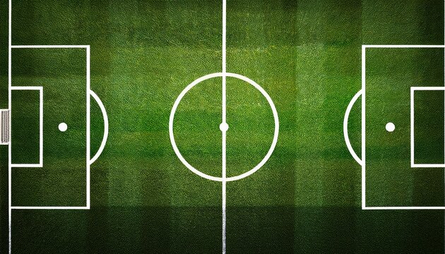top view soccer field background with detailed grass texture and white markings
