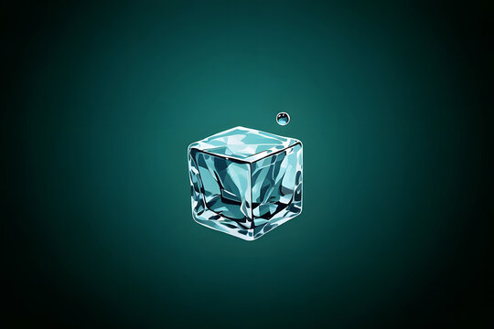 diamond on blue background