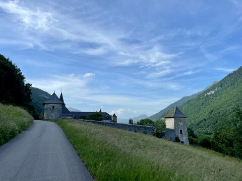 Grande chartreuse monastery standing in the french alps