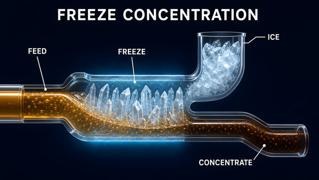Freeze Concentration Educational Infographic Process Process