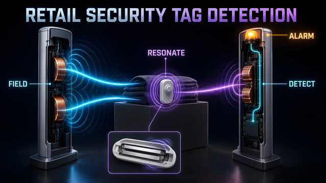 Retail Security Tag Detection Educational Infographic