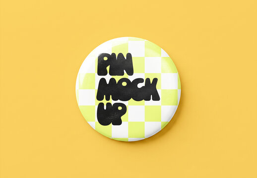 Pin Badge Mockup