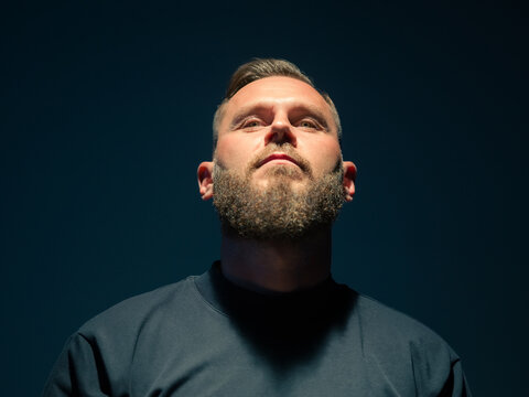 Man with beard studio portrait 