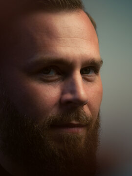 Bearded man portrait 