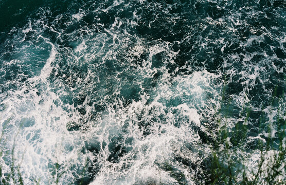 Detail of the sea with waves