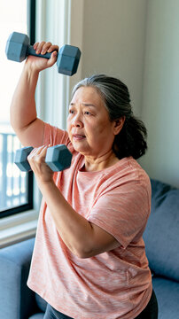 Healthy Asian Senior Woman Enjoying an Active and Independent Lifestyle