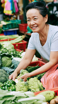 Healthy Asian Senior Woman Enjoying an Active and Independent Lifestyle