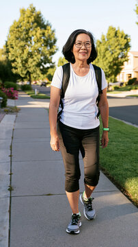 Healthy Asian Senior Woman Enjoying an Active and Independent Lifestyle