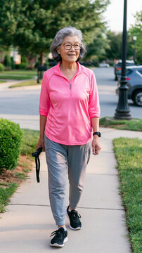 Healthy Asian Senior Woman Enjoying an Active and Independent Lifestyle