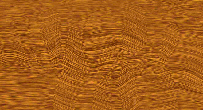Abstract honey oak wood grain texture features wavy amber patterns with horizontal flowing lines for high end interior design carpentry and furniture background.