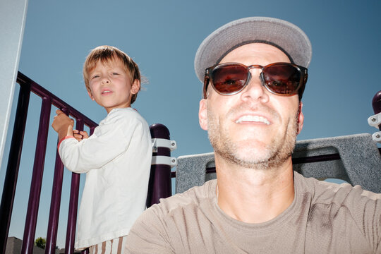 Dad And Kid Selfie