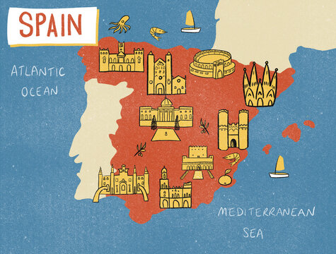 Tourist map of Spain