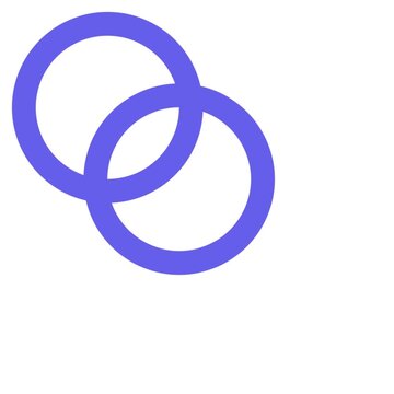 Interlocking blue rings move in a rhythmic circular pattern creating dynamic geometric motion graphics for a modern sleek digital interface animation in this creative video clip.