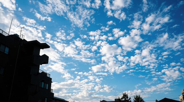A stunning soccer stadium football background featuring a beautiful blue sky with clouds