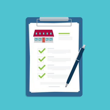 House Contract Checklist with Property Documents and Approval