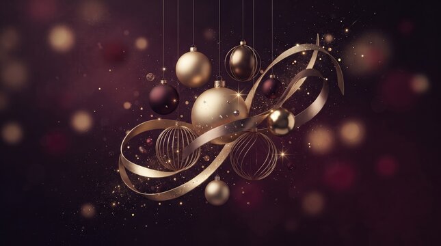 Futuristic guitar with glowing ornaments in space background chrisms day abstract background new design 2026