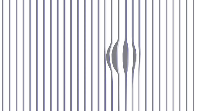 Blue vertical lines on transparent background forming a unique distorted pattern for graphics.