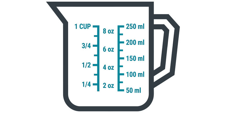 Measuring cup kitchen cooking tool isolated on transparent background