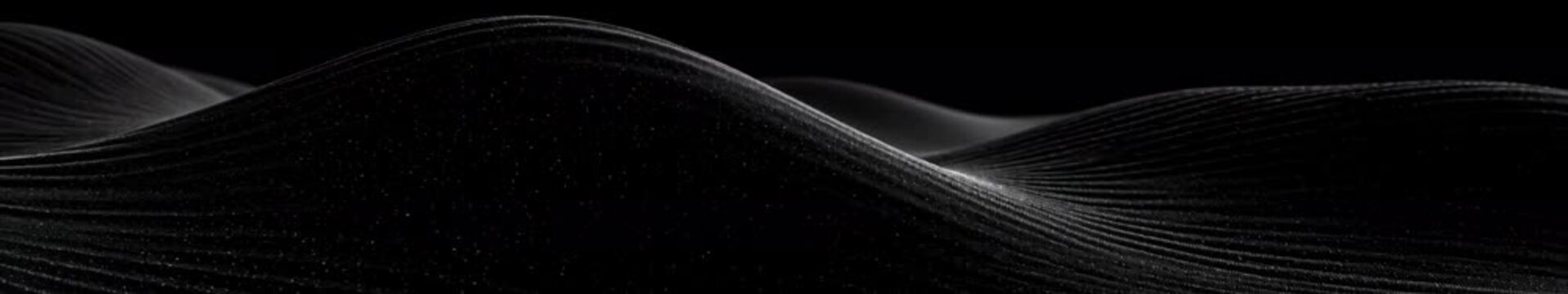 Dark Digital Wave with Glowing Particle Lines in a Widescreen Seamless Loop Animation