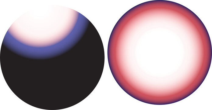 Planets Illustration Showing Partial Eclipse with Blue and Red Celestial Bodies in Space Concept Featuring Astronomy, Cosmos