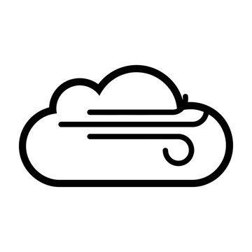 Weather icon windy cloud symbol forecast