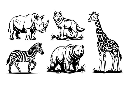 Animals vector set 