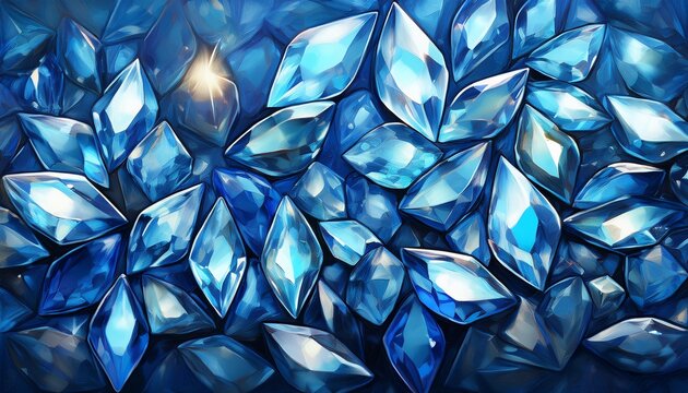 blue diamonds background sparkling gemstones texture