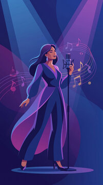 Cantante vector