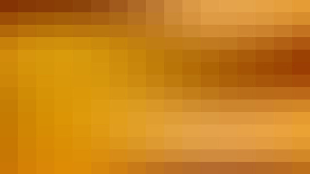 An abstract warm amber and golden copper pixelated background with horizontal rectangular block mosaic grid layout suitable for creative digital art and modern web header designs.
