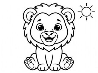 Obraz premium happy animal vector cute black and white