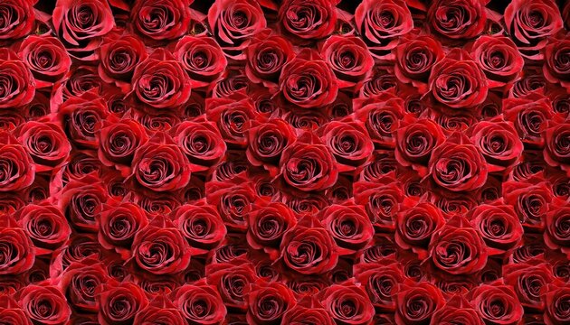 natural fresh red roses flowers pattern wallpaper top view red rose flower wall background mz