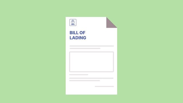 Bill of Lading Shipping Document