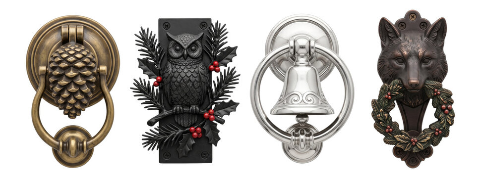 set of festive door knockers