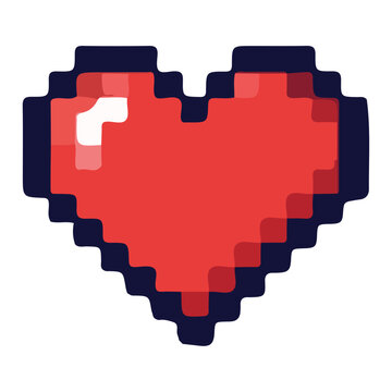 Red pixel heart representing game health