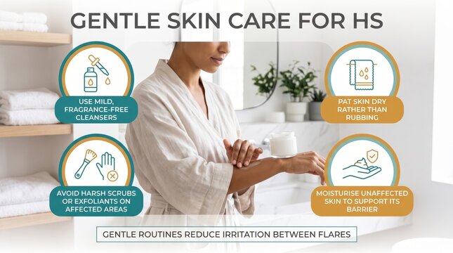 Gentle skin care for HS