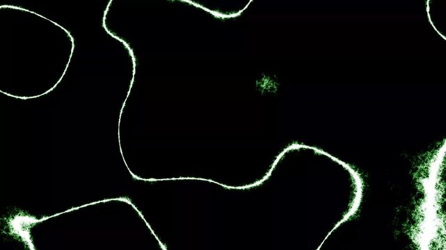 green moving lines animation spark