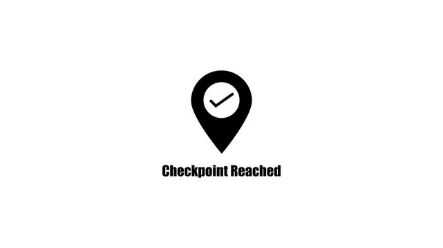 Checkpoint reached animated success, goal achievement, and milestone concept for ui/ux