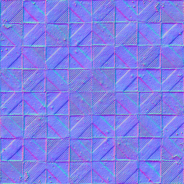 Medieval Tile Floor Normal Map