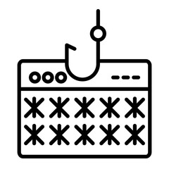Fototapeta premium Password Phishing Vector Icon