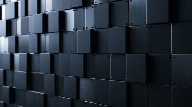 Abstract Dark Metallic Geometric Wall Texture Background