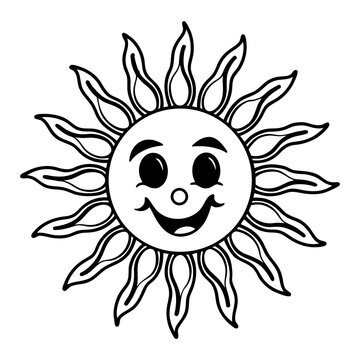 Happy Smiling Sun Illustration