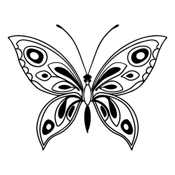 Minimal Butterfly Silhouette Artwork