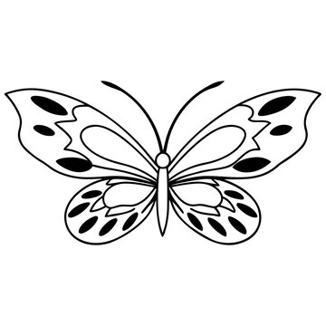 Elegant Butterfly Silhouette Illustration