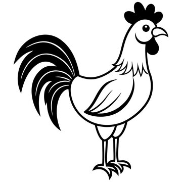 Rooster Bird Character Illustration