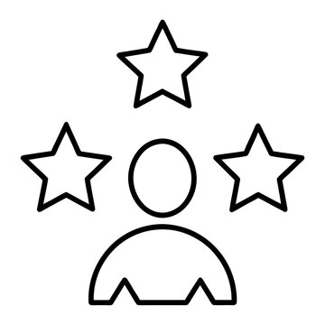 People With Stars Icon Illustration