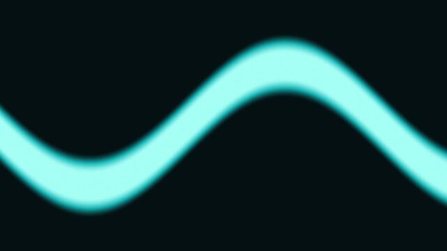 Thick sine wave ribbon scrolling smoothly, teal