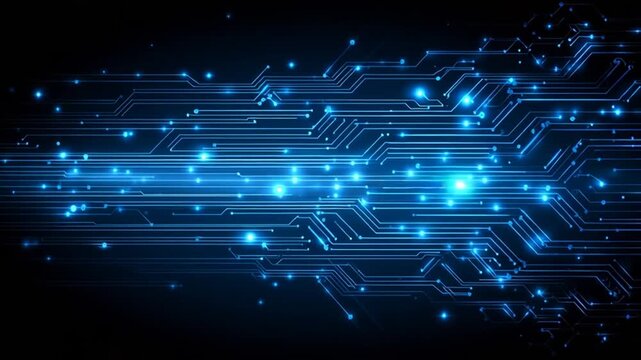 Blue Circuit Board Awakens with Moving Light / 動く光によって目覚める青い回路基板