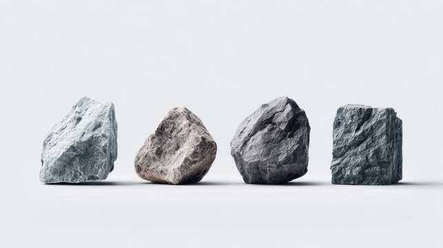 Stone arrangement minimalist composition studio shot