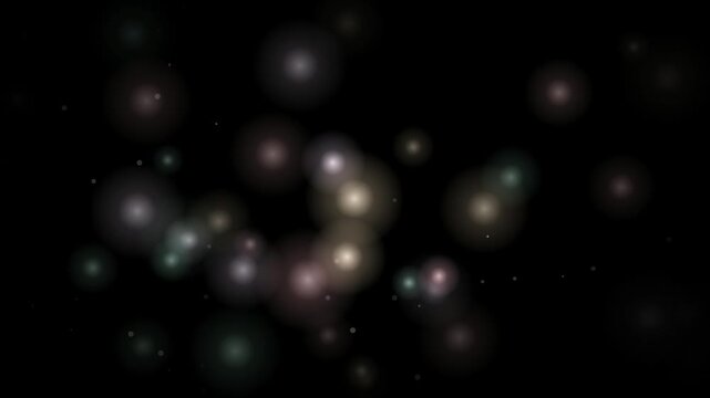 Deep emerald and sage green glowing bokeh orbs expanding gently in seamless loop with metallic gold dust sparkles for luxury product display